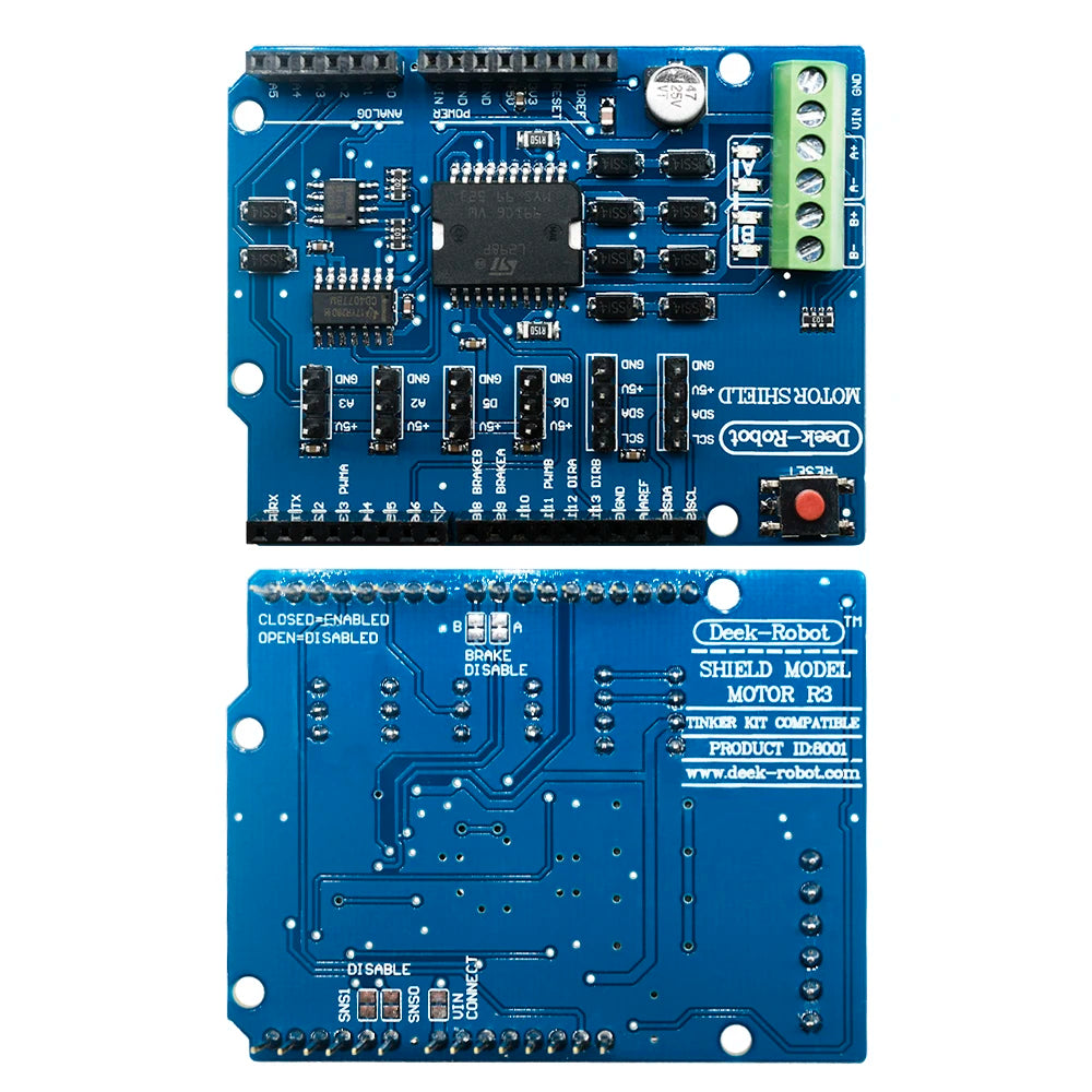L298P Motor Driver Shield for Arduino UNO, Leonardo & Mega2560