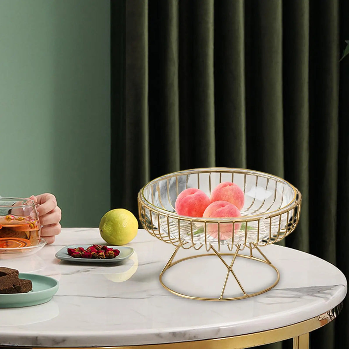 Metal Wire Fruit Basket with Removable Tray | M & L Sizes
