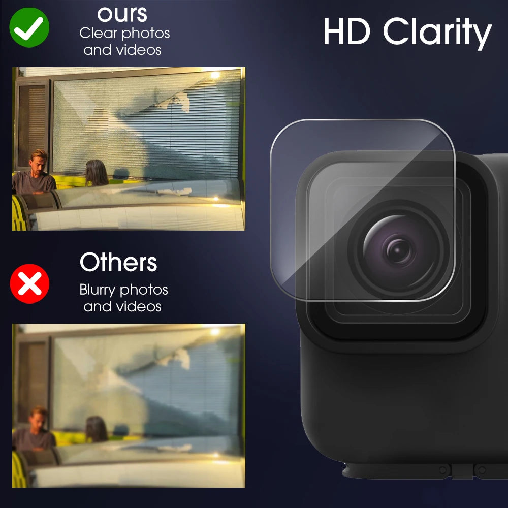 Tempered Glass Screen Protector for GoPro Hero 9/10/11/12 Black