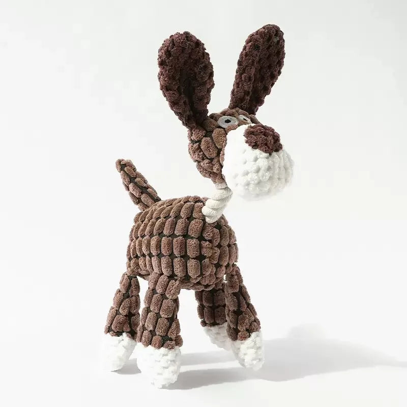 Cute Animal Plush Squeaky Dog Toys – 9 Styles for Puppies