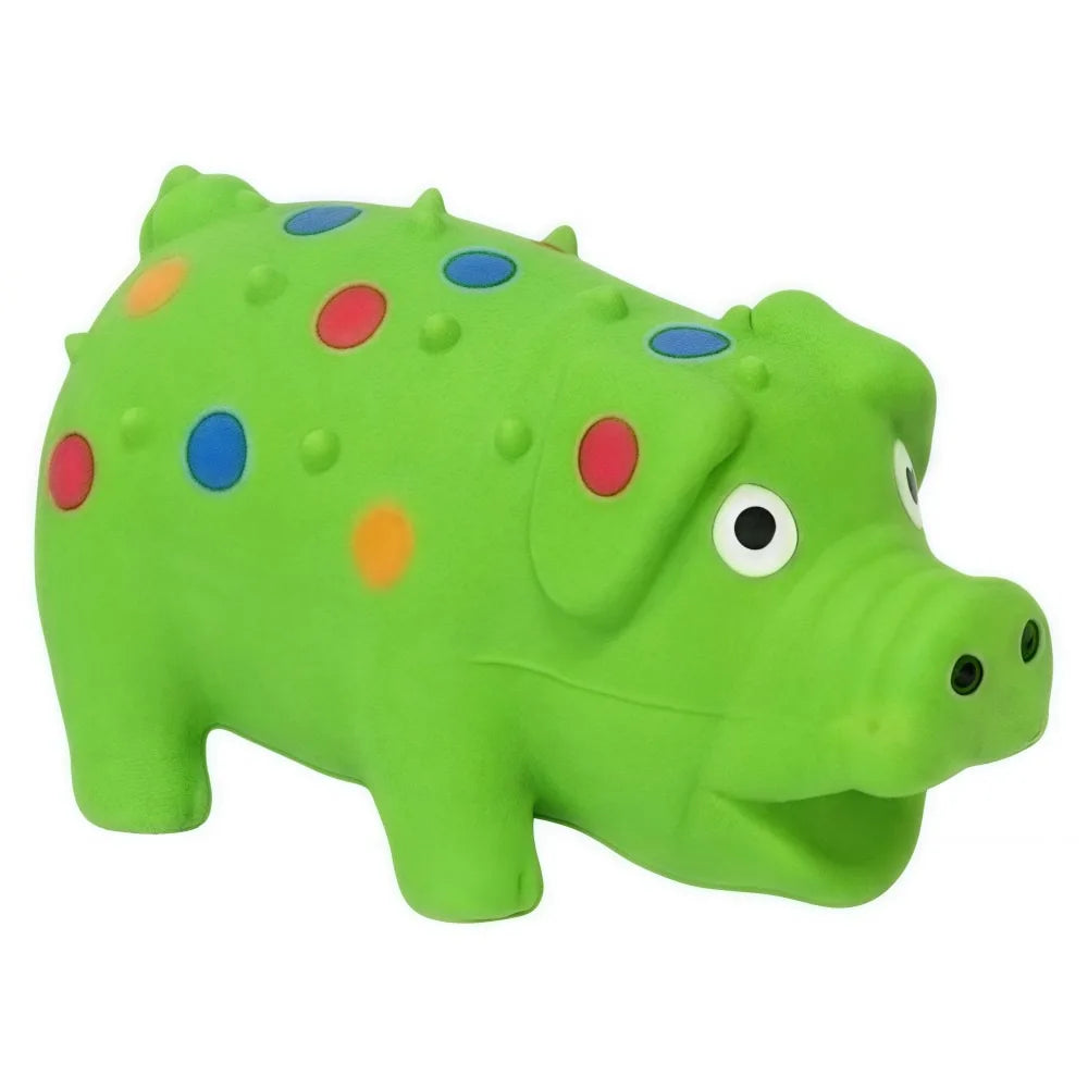 Squeaky Pig Dog Toy – 4" Soft Latex Chew Toy for Dogs
