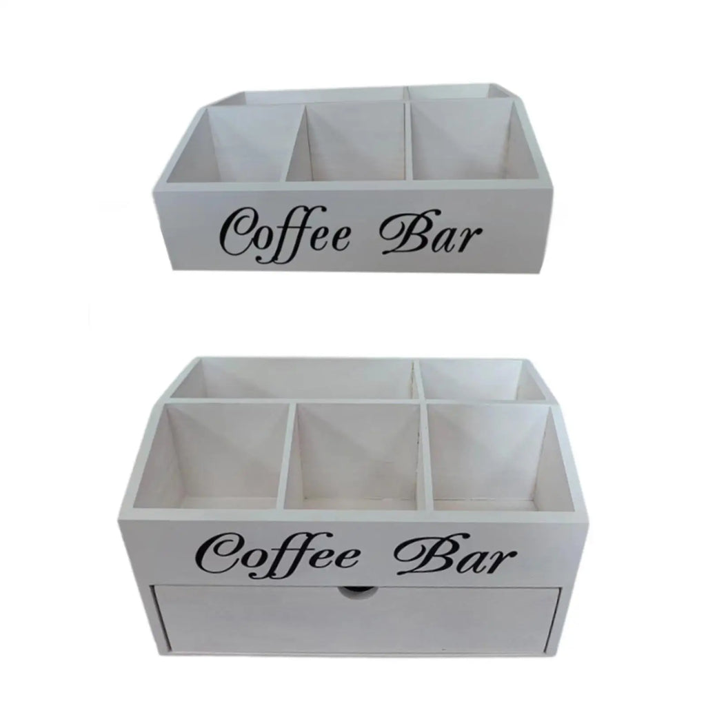 Rustic Wood Coffee Bar Organizer | Pod & Capsule Holder