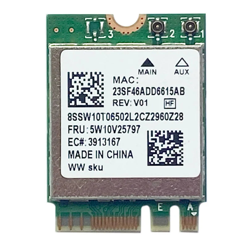 WiFi 6 RTL8852AE NGFF Wireless Card BT5.2 for Lenovo Laptops