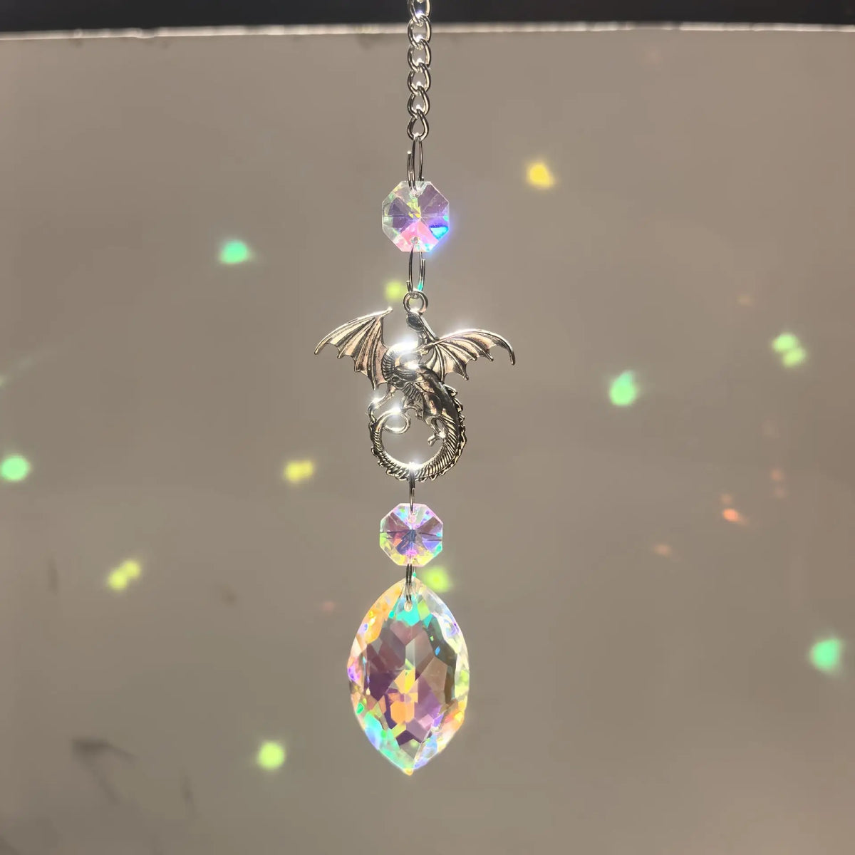 Retro Flying Dragon Crystal Pendant Car Hanging Sun Catcher