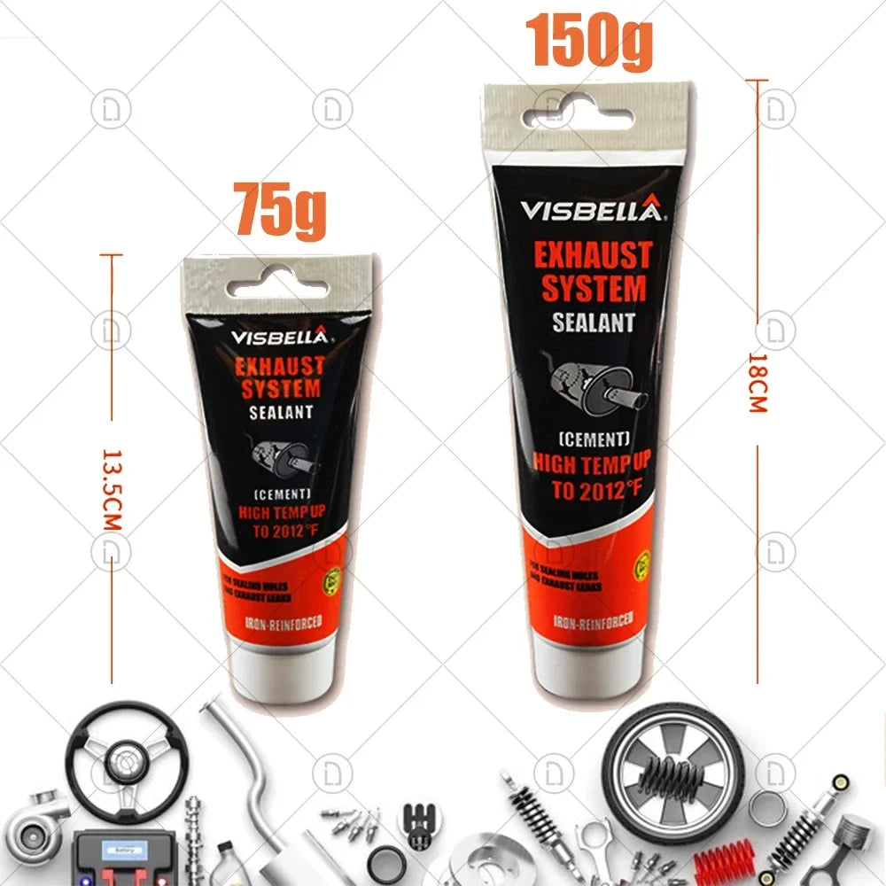 High-Temp Exhaust Pipe Sealant & Muffler Repair Adhesive