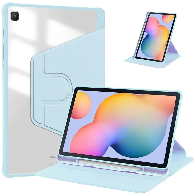 Samsung Galaxy Tab S6 Lite Case 360° Rotating Stand + Pen Holder