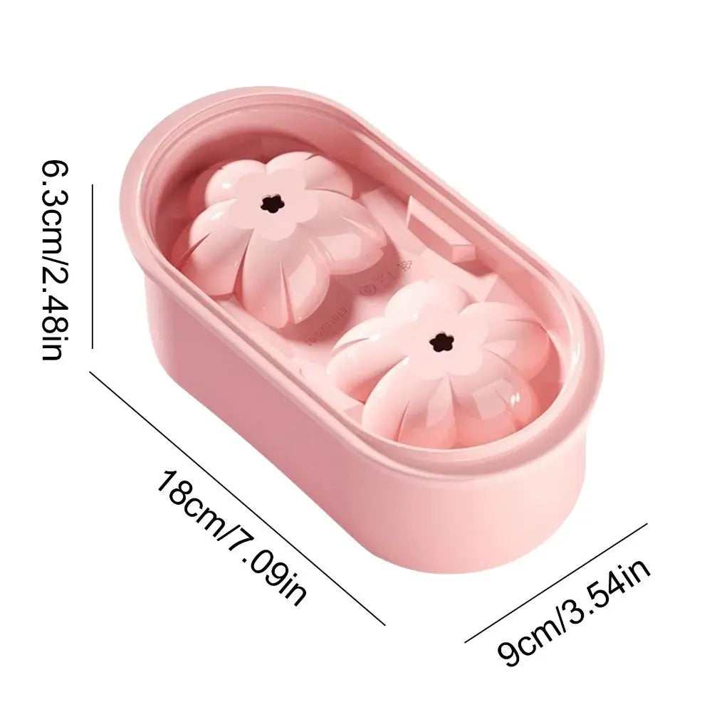 3D Cherry Blossom Silicone Ice Mold – BPA-Free, Easy Release