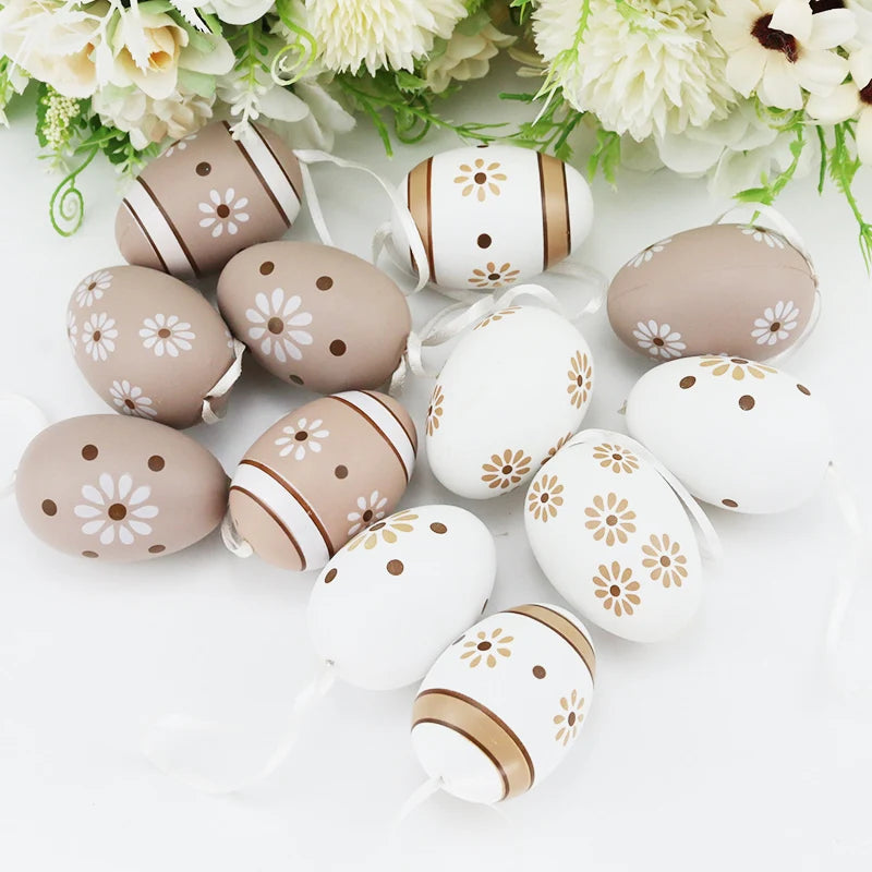 12-Pack Decorative Easter Eggs 4x6cm – Holiday Décor & Gifts