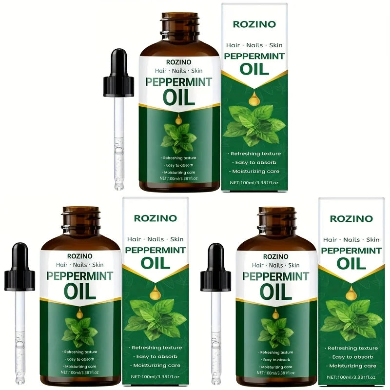 ROZINO Peppermint Essential Oil – Hair, Skin & Nail Care