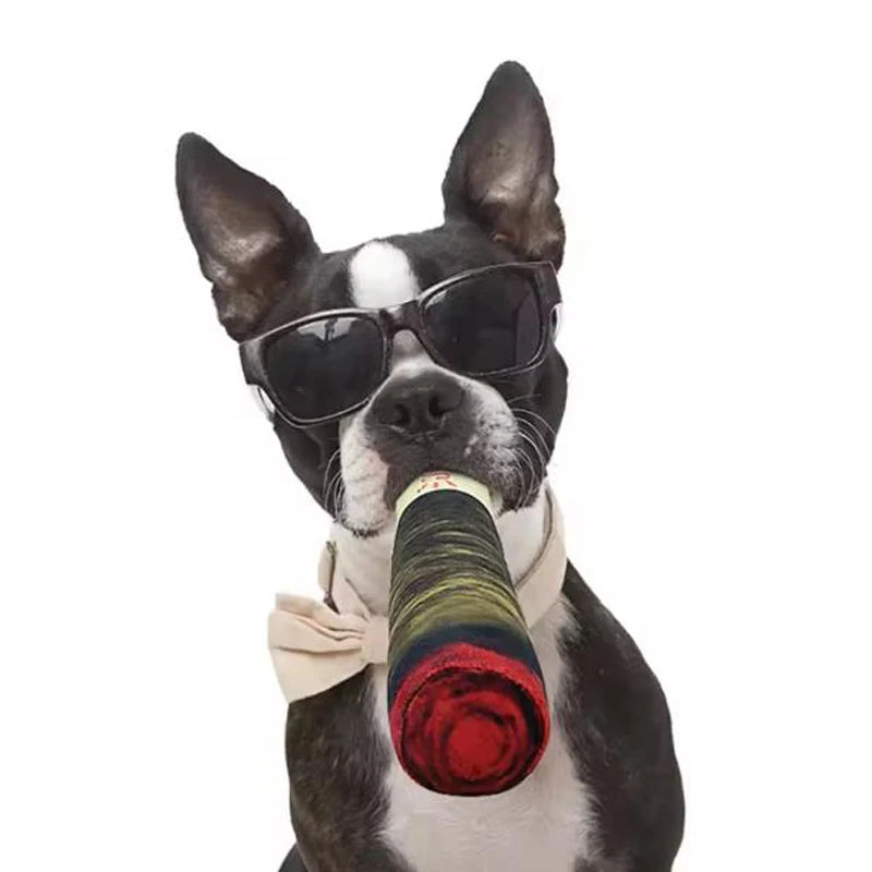 Cigar Plush Squeaky Dog Toy – Interactive Chew for Dogs