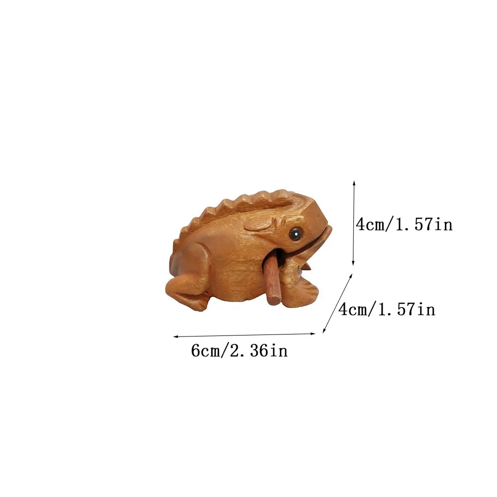 Wooden Frog Guiro Rasp – Handcrafted Percussion Instrument & Decor