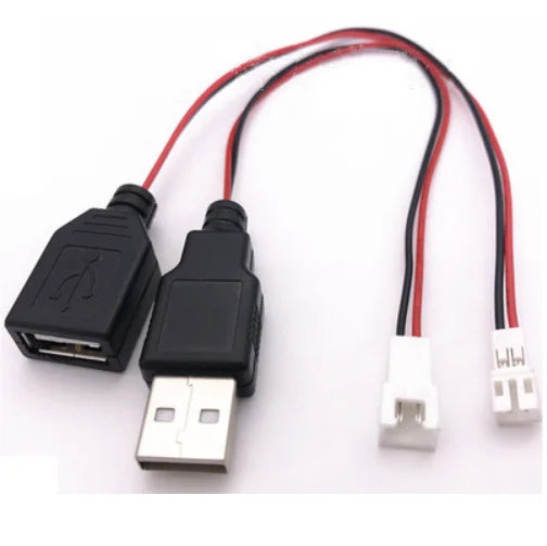 USB to XH2.54 / PH2.0 Terminal Cable | 2-Core Power Supply