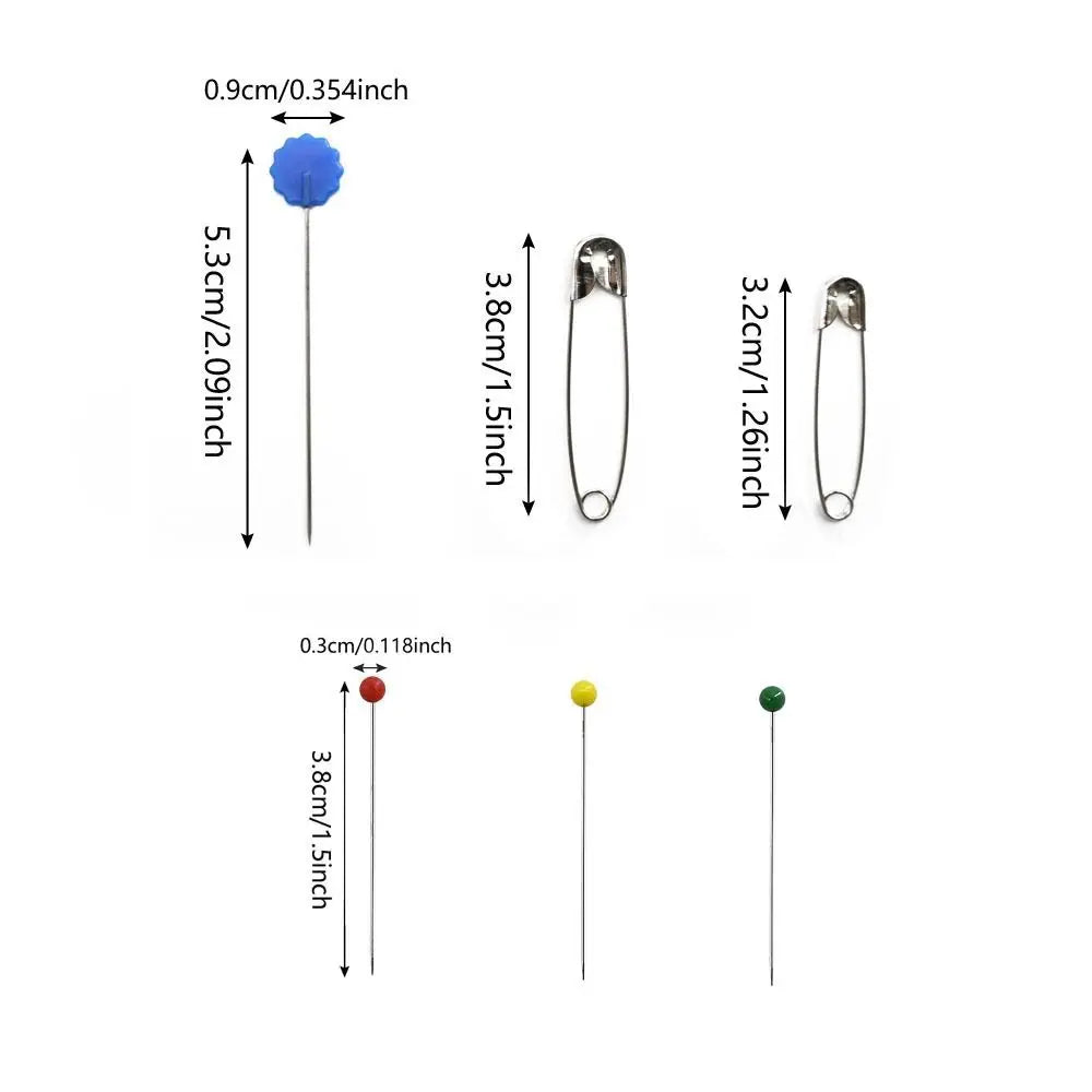 400-Piece Glass Ball Head Sewing Pins – Multicolor Straight Pins