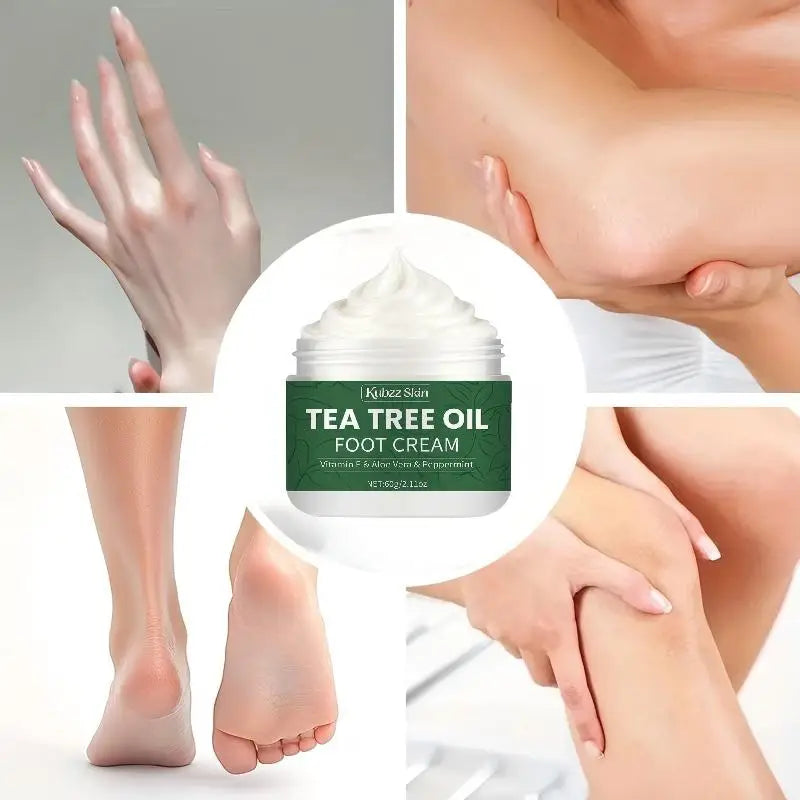 Tea Tree Oil Foot Cream 60g | Vitamin E & Aloe Vera Moisturizer