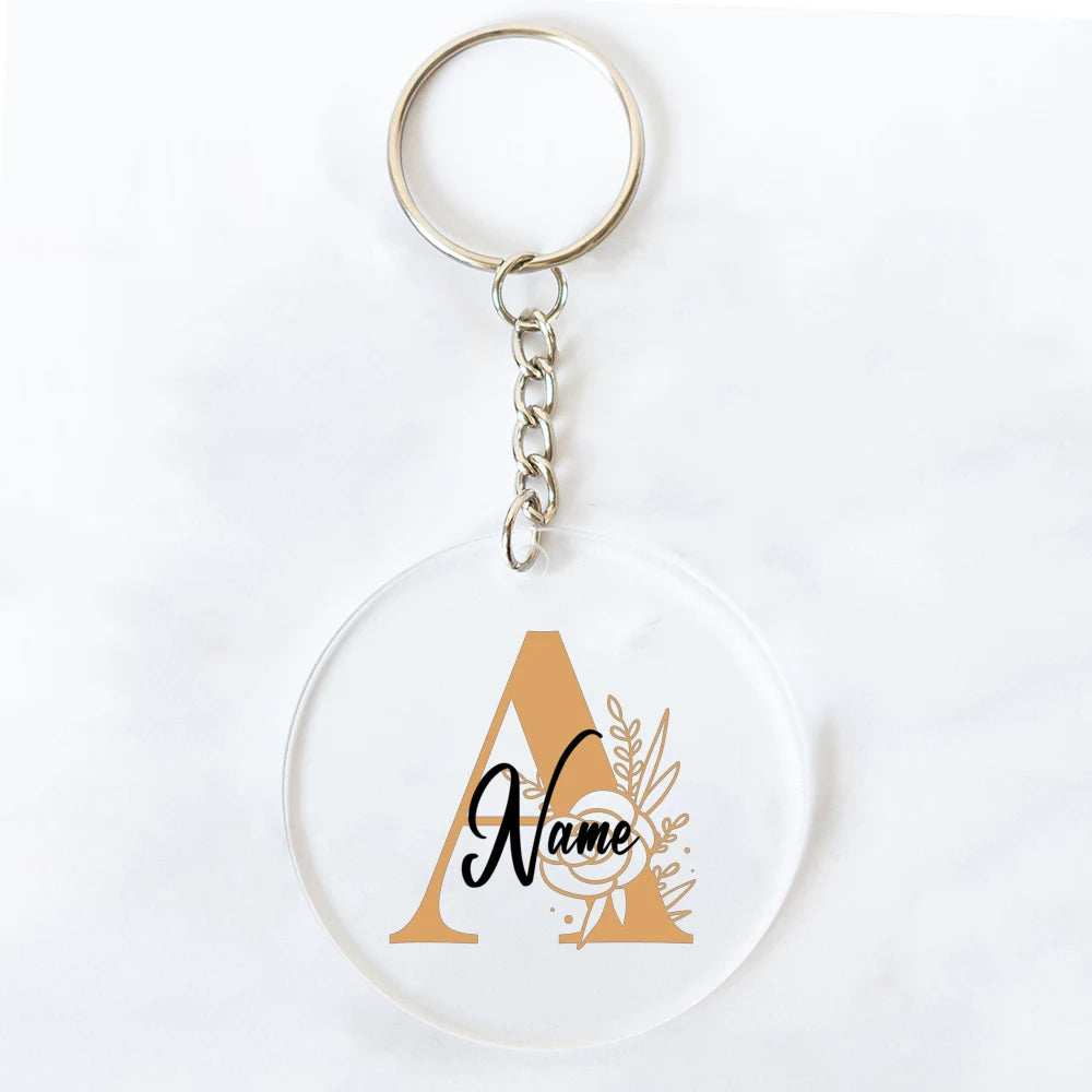 Personalized Monogram Acrylic Keychain – Custom Name Gift