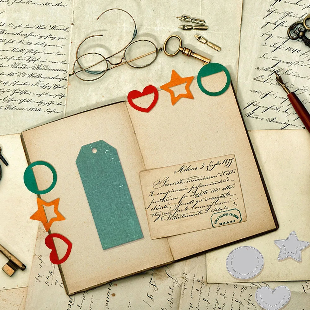 13-Piece Bookmark Carbon Steel Die Cut Set for Scrapbooking