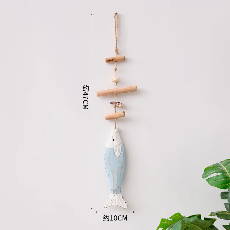 Coastal Wooden Fish Wall Hanging | Nautical Beach Decor