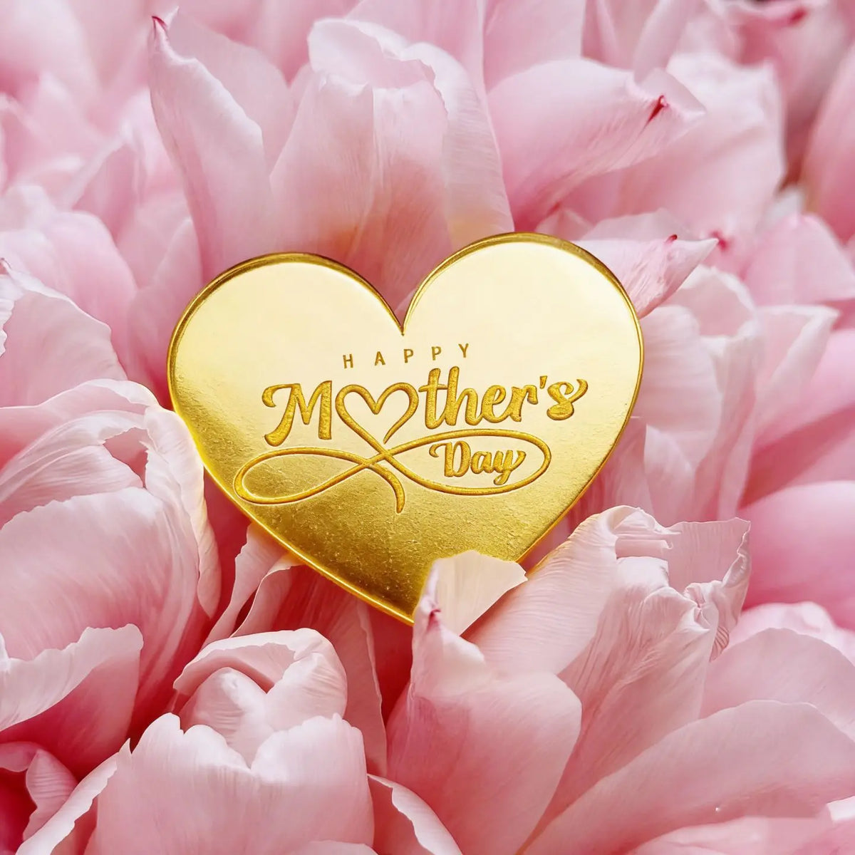 Happy Mother's Day Gold Acrylic Cake Topper | Mirror Finish