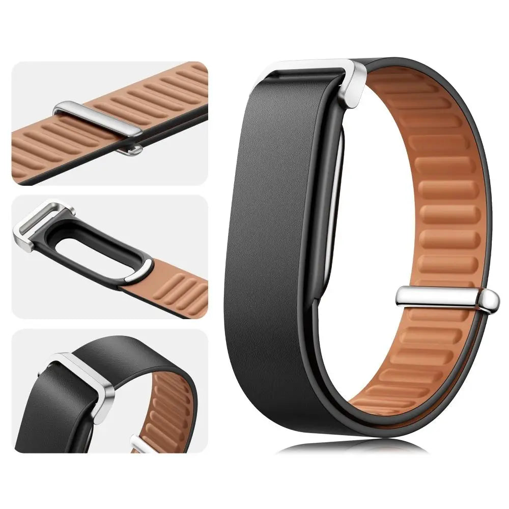PU Leather Loop Watch Band for Fitbit – Adjustable Sport Strap