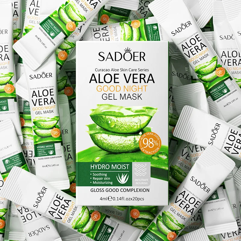 LAIKOU Aloe Vera Overnight Sleeping Mask 20pcs – Hydrating Gel