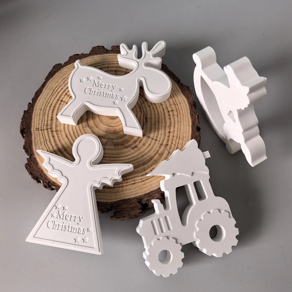 Christmas Silicone Mould – Candle, Angel & Reindeer DIY