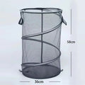 Large Collapsible Laundry Hamper – Foldable Mesh Basket