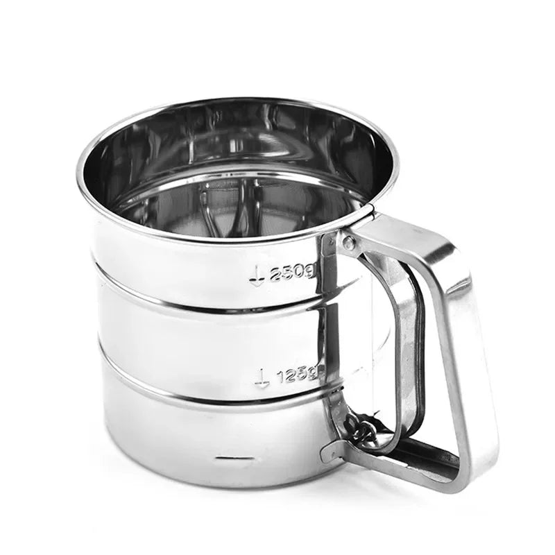 Stainless Steel Flour Sifter Cup – Baking Sieve Strainer