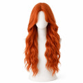 Dirty Orange Long Curly Cosplay Wig with Bangs | Full Headpiece