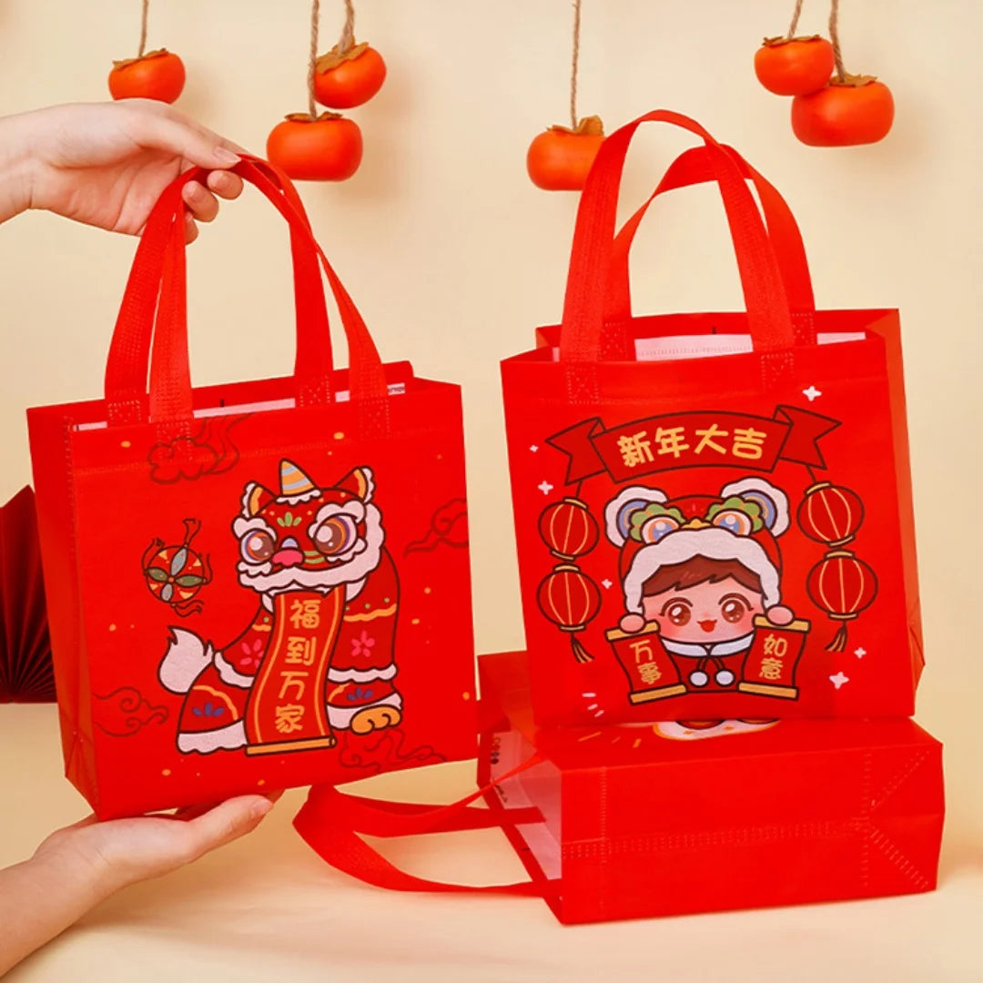 Non-Woven New Year Gift Bag – Fortune Printed Tote