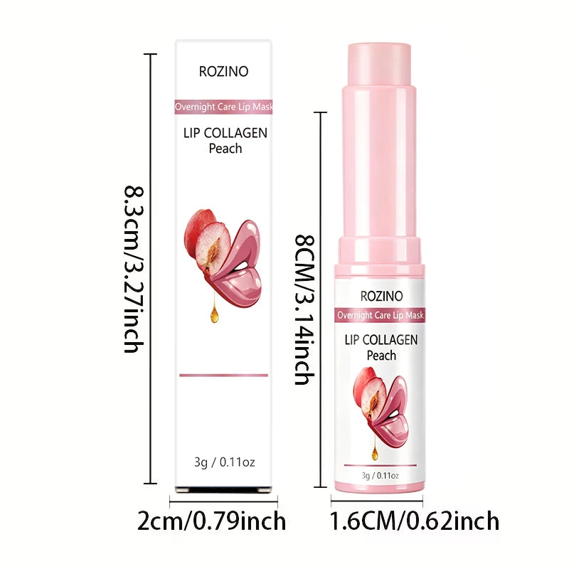 ROZINO Peach Night Lip Mask & Balm – Moisturizing Lip Care