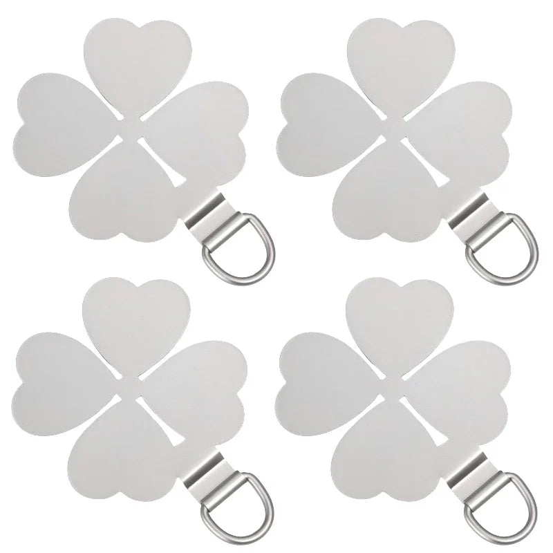 Stainless Steel Phone Wrist Strap Tether Tab | 1 or 4 Pack