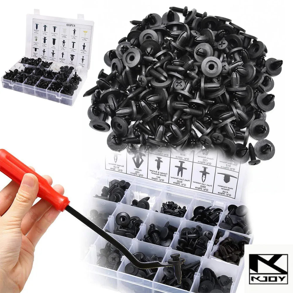 kkjoy Car Trim Panel Fasteners 415/100/50Pcs Rivet Clips