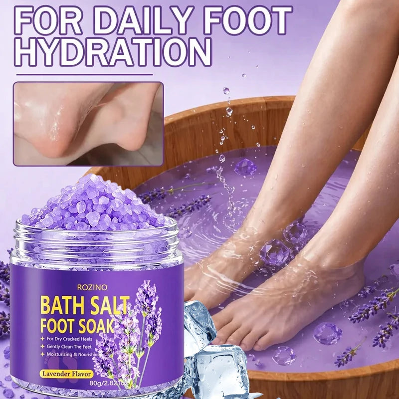 ROZINO Lavender Foot Bath Salt – Moisturizing Sea Salt Soak