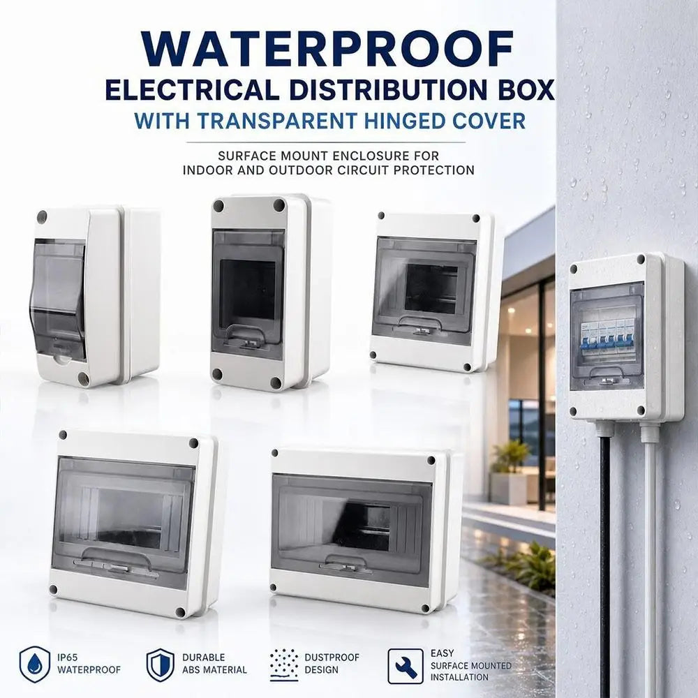 IP65 Waterproof Electrical Distribution Box | Hinged Cover