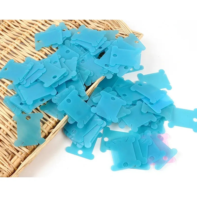 30-Piece Plastic Thread Bobbin Set for Embroidery & Cross-Stitch