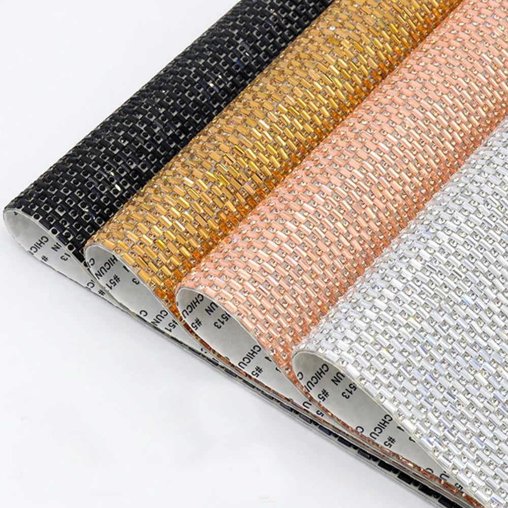 Self-Adhesive Rhinestone Sticker Sheet 24×40cm – DIY Gem Appliqué