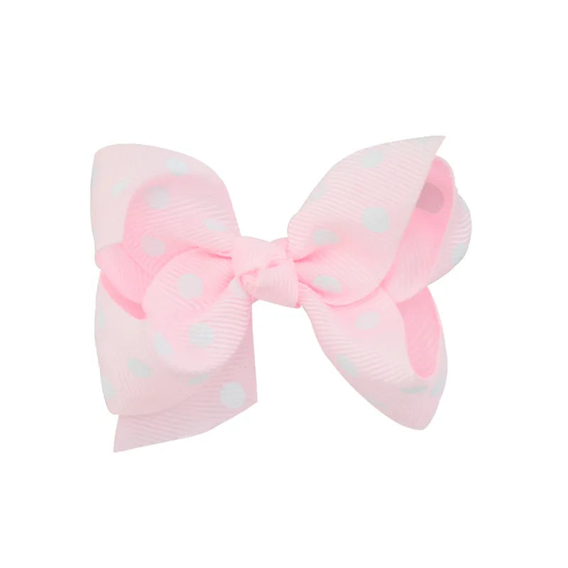 12-Pack Handmade Grosgrain Ribbon Bow Hair Clips for Girls