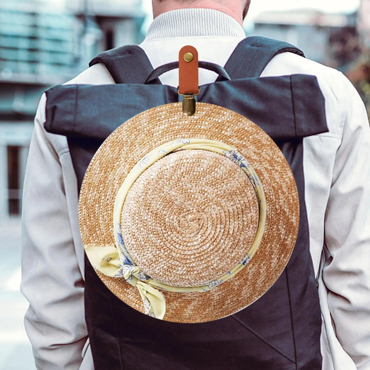 Duckbill Hat Clip for Travel – PU Leather Hat Keeper Clip