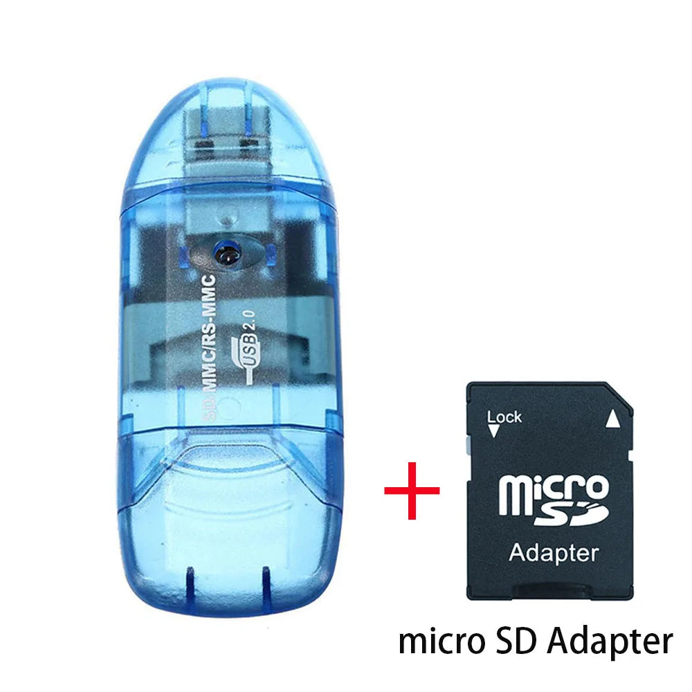 USB 2.0 SD/SDHC/MMC/Micro SD Card Reader & Writer Dongle