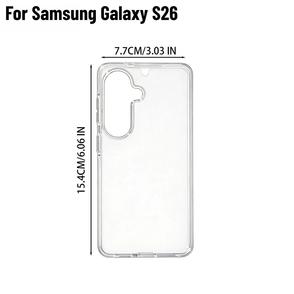 Samsung Galaxy S26 Clear Full Body Case – 360° PC+PET Cover