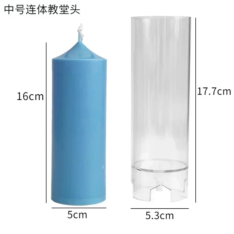 Pointed Cylindrical Acrylic Candle Mold | DIY Candle Making