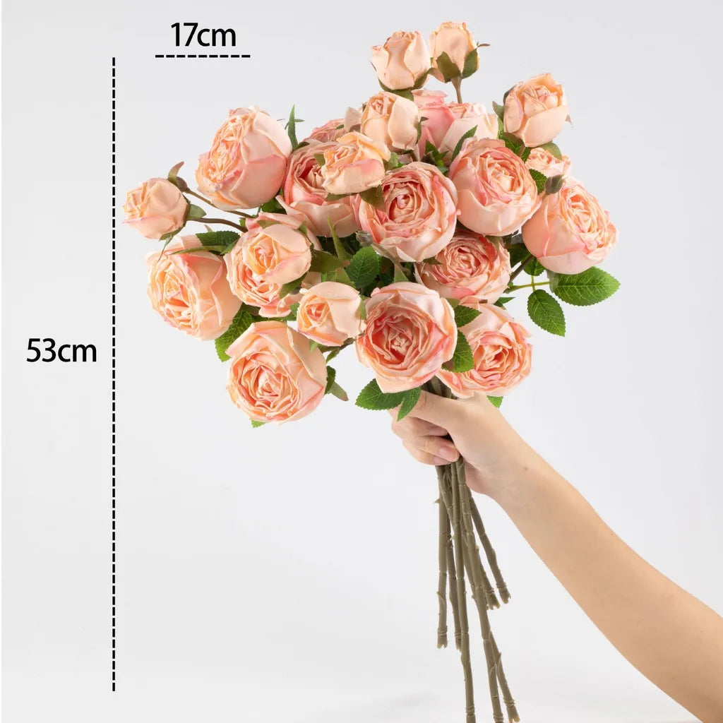 Faded Edge Imperial Artificial Rose Bouquet | Fabric Flowers