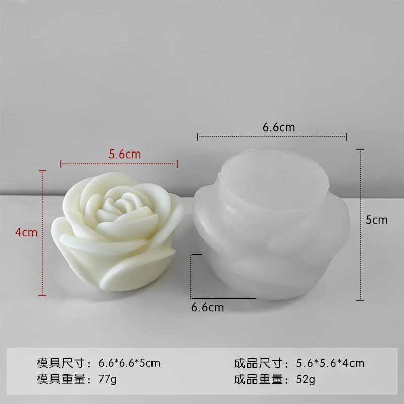 3D Rose Silicone Mold – Candle, Soap, Chocolate & Resin