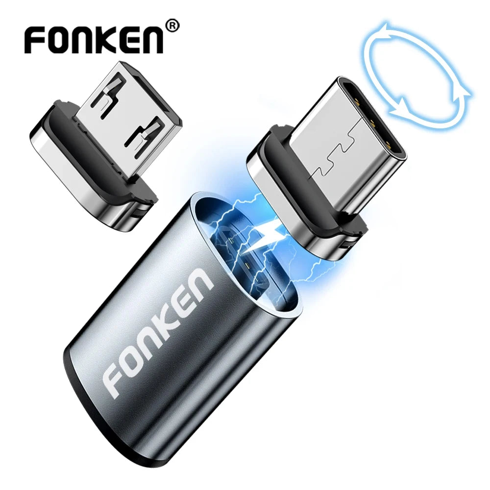 3-Pack Square Magnetic Charging Tips – Micro USB & Type-C