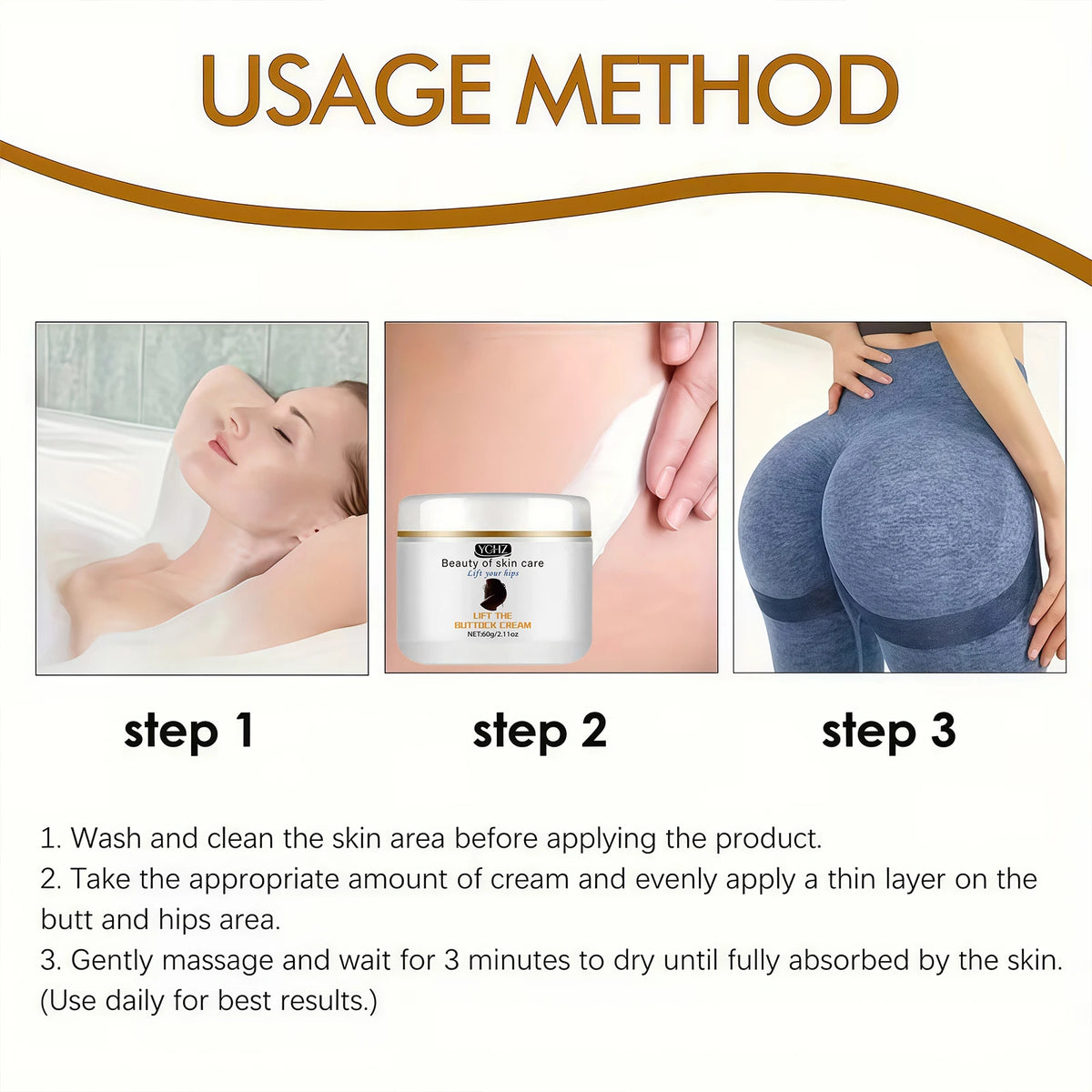 Butt-Lifting Firming Cream with Vitamin E – All Skin Types