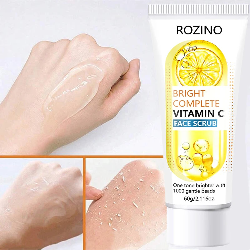 ROZINO Vitamin C Facial Scrub – Exfoliating Brightening Gel