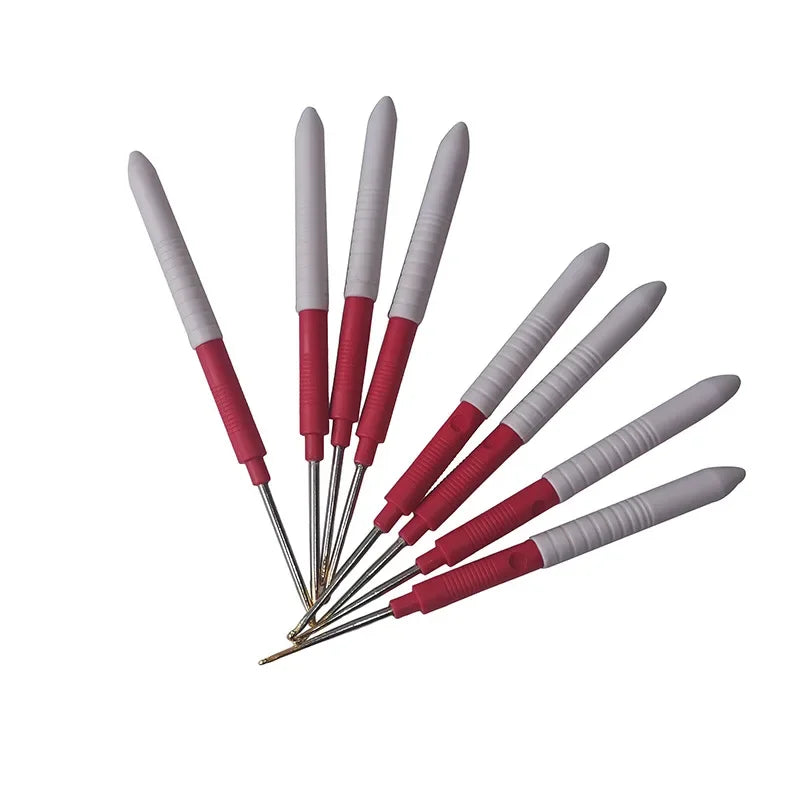 8-Piece Fine Crochet Hook Set with Plastic Handles 1.0–2.75mm