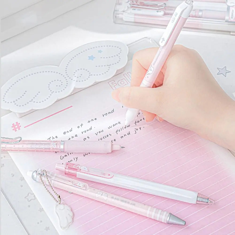 Pearl Angel Gel Pen Set 4-Pack | 0.5mm Black Ink Smooth Write