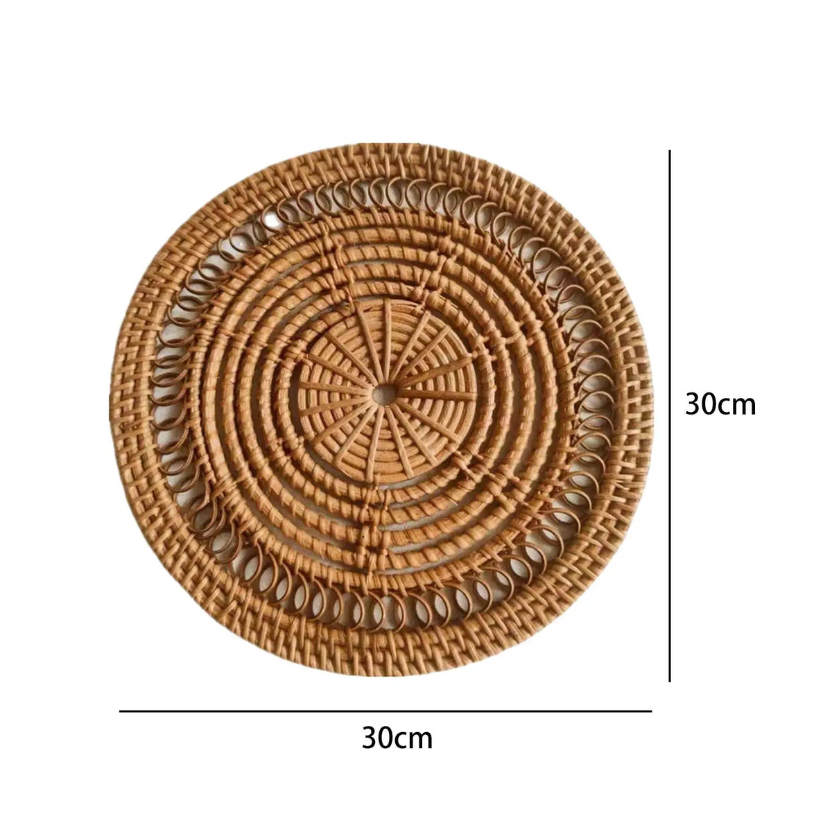 Handmade Rattan Wicker Wall Basket | Boho Farmhouse Décor