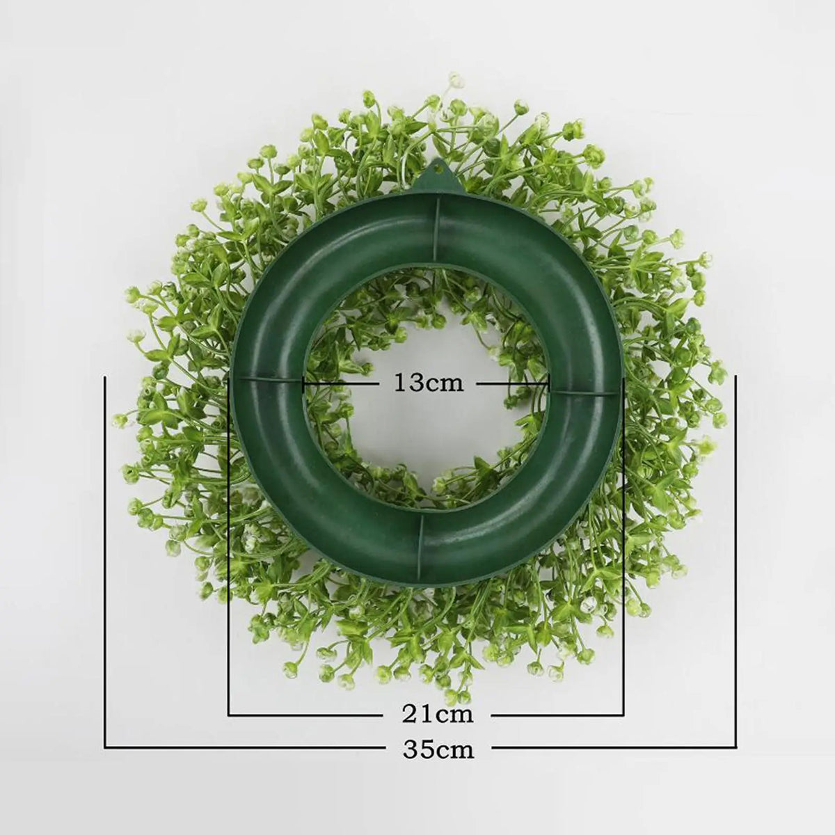 Farmhouse Greenery Artificial Door Wreath | Round Floral Decor